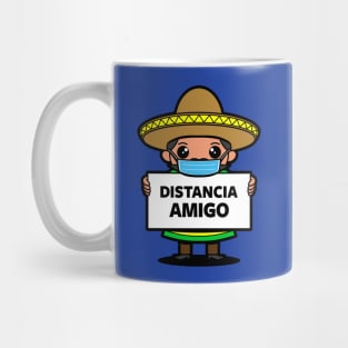 Funny Kawaii Social Distancing Mexican Cartoon Mug